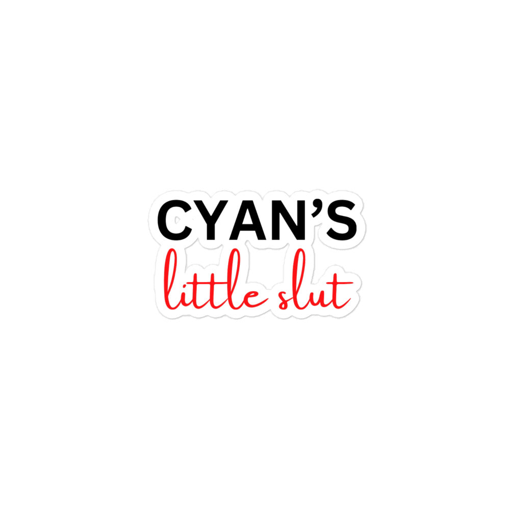 Cyan Pet Name Sticker