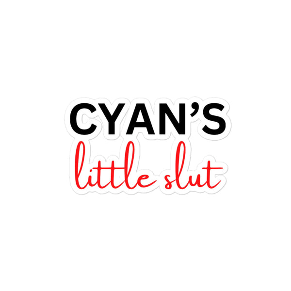Cyan Pet Name Sticker