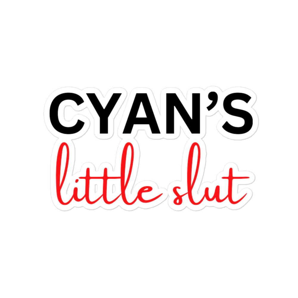 Cyan Pet Name Sticker