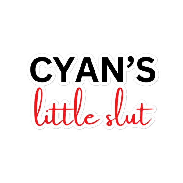 Cyan Pet Name Sticker